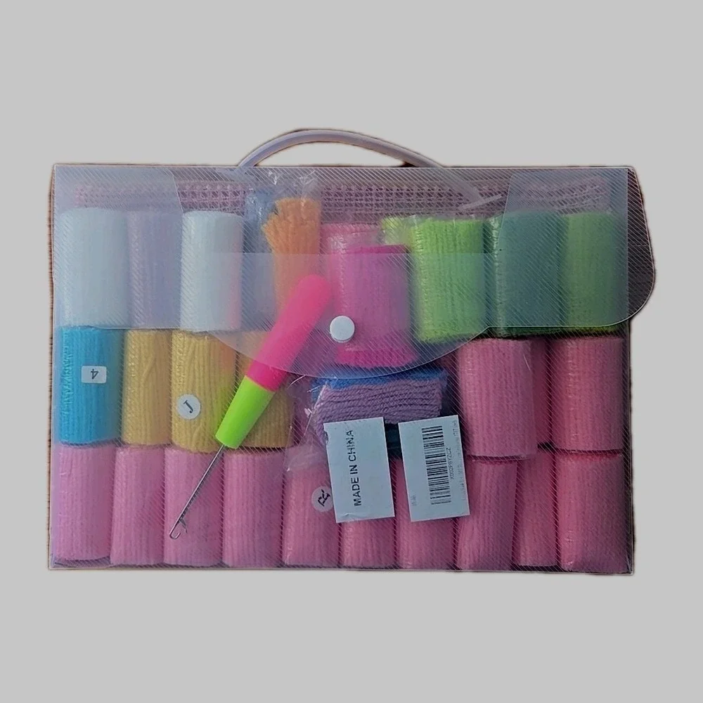 Latch Hook  Pillow Kit  By‎ Clubevy Pillow Open Package